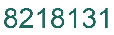 Number 8218131 green image