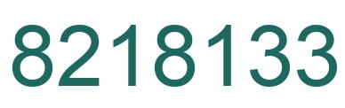 Number 8218133 green image