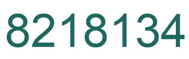 Number 8218134 green image