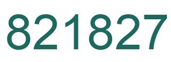 Number 821827 green image