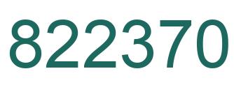 Number 822370 green image