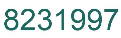 Número 8231997 imagen verde