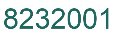 Número 8232001 imagen verde