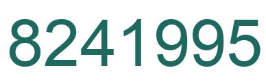 Number 8241995 green image