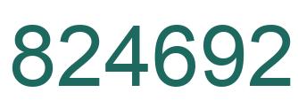 Number 824692 green image