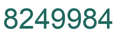 Number 8249984 green image
