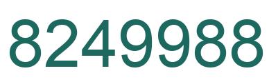 Number 8249988 green image