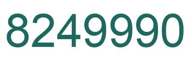 Number 8249990 green image