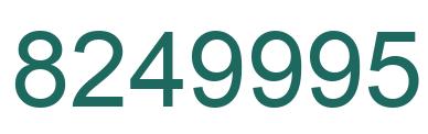 Number 8249995 green image