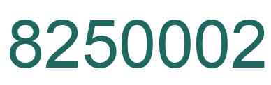 Number 8250002 green image
