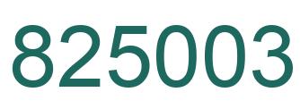 Number 825003 green image