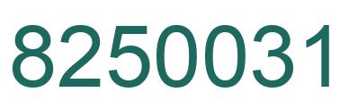 Número 8250031 imagen verde