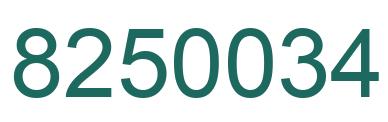 Número 8250034 imagen verde