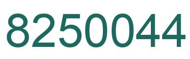 Number 8250044 green image
