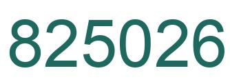 Number 825026 green image