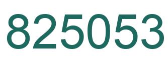 Number 825053 green image