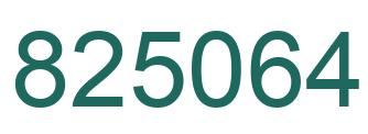 Number 825064 green image