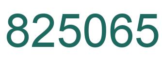 Number 825065 green image