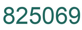 Number 825069 green image