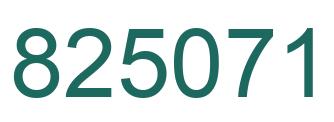 Número 825071 imagen verde