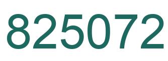 Number 825072 green image