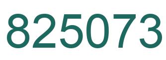 Number 825073 green image