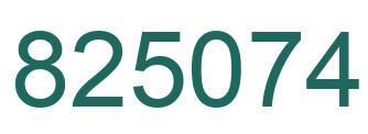 Number 825074 green image
