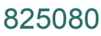 Number 825080 green image