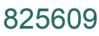 Número 825609 imagen verde
