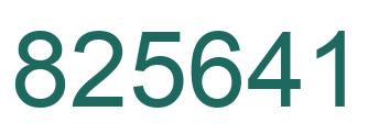 Número 825641 imagen verde