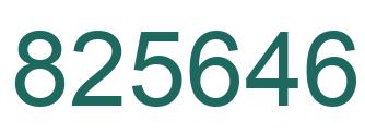 Número 825646 imagen verde