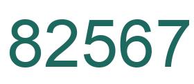 Number 82567 green image