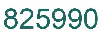 Number 825990 green image