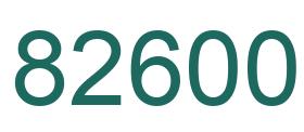 Number 82600 green image