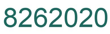 Number 8262020 green image