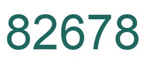 Number 82678 green image