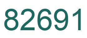 Number 82691 green image