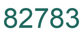 Number 82783 green image