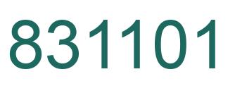 Number 831101 green image