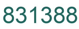 Number 831388 green image