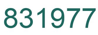 Number 831977 green image