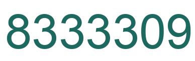 Número 8333309 imagen verde