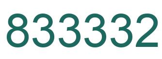 Number 833332 green image