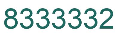 Number 8333332 green image