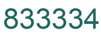 Número 833334 imagen verde