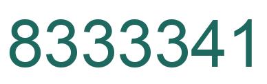 Número 8333341 imagen verde