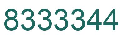 Número 8333344 imagen verde