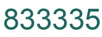 Number 833335 green image