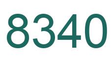 Number 8340 green image