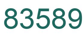 Number 83589 green image